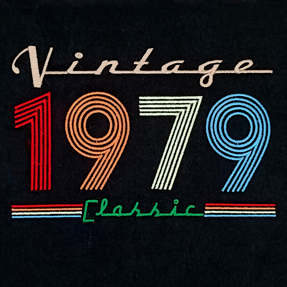 Vyšívané pánske tričko, vyšívaný motív VINTAGE